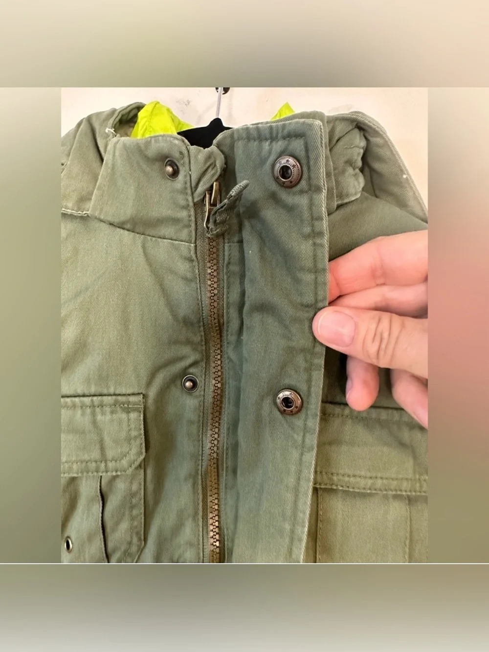 Thereabouts Boys Clover/Neon Green 3-1 Parka/Vest Combo Jacket NWT Size XXS4/5